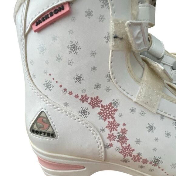 Jackson Softec Girls Snowflake Print Ice Skates - Size 3 - Picture 2 of 9